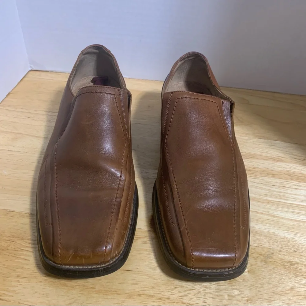 Stacy Adams Loafers Men's 7M Brown Leather Slip On‎ Dress Shoe